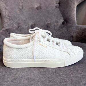 Axel Arigato White Croc Embossed Clean 90 Sneakers – Size 6.5